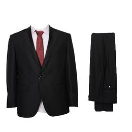 Single Row One Button Blazer With Black Pants for Groom Wedding Dress Robe Soiree Evening Dress Two Piece SuitJacketPants 240123