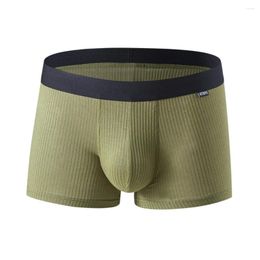 Underpants Sexy Men Elastic Underwear Boxer Thread U Pouch Soft Trunks Shorts Sweat Absorbing Thin Breathable Panties