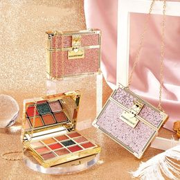 Highly Pigmented Eye Makeup Palette Matte Shimmer Metallic Chain Package Eyeshadow Pallet Long Lasting Gift Kit Private Label 240124