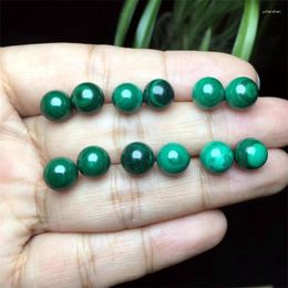 Stud Earrings Natural Malachite Round Bead For Women Jewelry Fashion Gemstone Crystal Charm Wholesale Gift 1pair