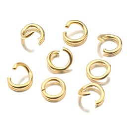 1000pcs lot Gold silver Stainless Steel Open Jump Rings Direct 4 5 6 8mm Split Rings Connectors for DIY Ewelry Findings Making217a