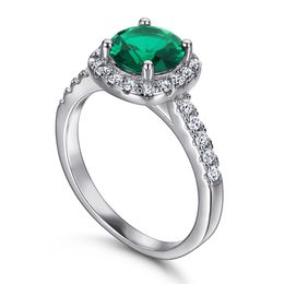 925 sterling silver micro-set colored gemstone zircon blue green gemstone fashion ring high quality luxury ring sterling silver ring, ruby jade color zircon ring