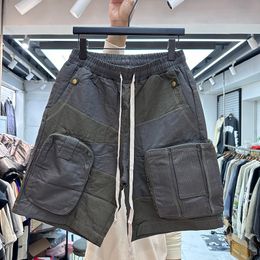 Patchwork Shorts Jogger Summer Pant Men Big Pockets Designer Drawstring Short Pants Holidays Clothing 24SS