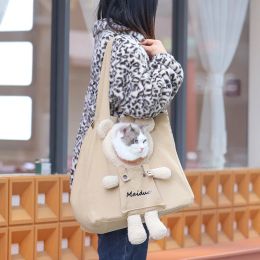 Carrier New Cute Outcrop Cat Carriers & Bags Fashion Breathable Shoulder Cat Bag Convenient and Comfortable Pet Carrier Backpack Dog Bag