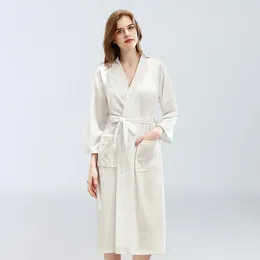 Women's Sleepwear Men Ladies Pyjamas Spring Autumn Comfortable Couple Bathrobe Sauna Clothes Thin Sweat Steamer Absorbent Quick-drying