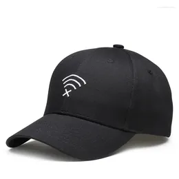 Ball Caps Spring Fall Unisex WiFi Logo Emboridery Baseball Cap Women Curved Brim Beach Men Snapback Hat Cotton Dad