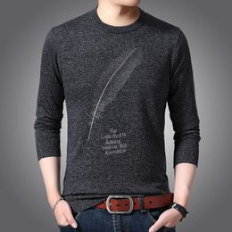 2023 Fashion Brand Sweater For Mens Pullover ONeck Slim Fit Jumpers Knitwear Warm Winter Korean Style Casual Mens Clothes 240125