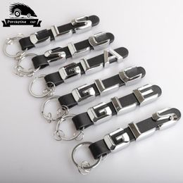 Zinc alloy leather Key Rings For CLS SLC GLA GLC GLE GLS 3D Car Keychain Metal Keyring Key Chain Rings Keychains197M