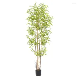 Decorative Flowers Large-scale Artificial Bamboo Bonsai Potted Green Plant Indoor Landscape Desktop Floor Decoration 60cm To 150cm