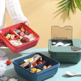 Dinnerware Lunch Box With Compartments Leak-Proof 3 Compartment Container Sauce Large Salad Bowl