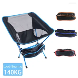 Camp Furniture Ultra-Light Aluminium Alloy Folding Chair Portable Outdoor Camping Moon Mesh Netting Chairs Fishing Beach