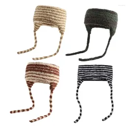 Berets Winter Headbands Handmade Ear Warmers Head Wraps For Women Girls Bomber Hat