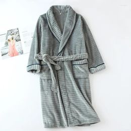 Women's Sleepwear Thicken Winter Robes Flannel Sleeve Bathrobes Homewear Pyjamas 2024 For Women Warm Couple Long