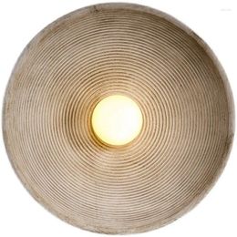 Wall Lamp Nordic Retro Wood Grain Lamps For Bedside Study Dining Room Corridor Round Indoor Deco G4 Sconce Lights Fixtures AC90-260V