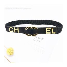 Famous brand elastic rubber belt Classic luxury party belts sheepskin black rope fashion waistband for girl gifts skirt girdle277P