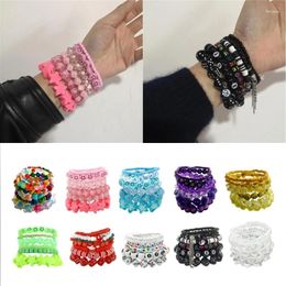 Link Bracelets Smile Dice Star Beaded Party Jewelry Stackable Bead Bangle Drop Ship
