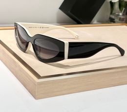 Oval Sunglasses Black Ivory/Grey Gradient Chunky Women Luxury Sunglasses Fashion Summer Sunnies Sonnenbrille UV Protection Eyewear with box