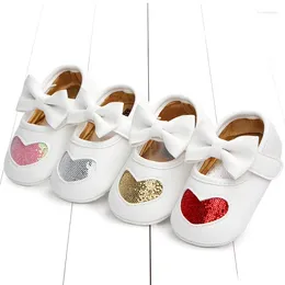 First Walkers Foreign Trade Style One Heart Four-color Baby Princess Shoes Love Wholesale 0876