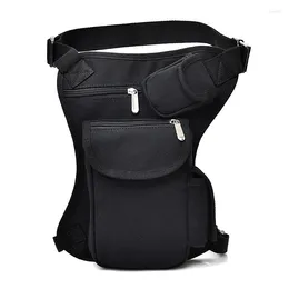 Waist Bags 2024 Men Canvas Drop Leg Pack Bag Belt Bicycle And Motorcycle Money Fanny For Work Black High Quality