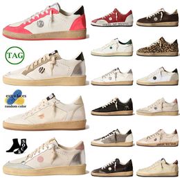 Designer Casual Shoes Low OG Original Womens Mens Luxury Ball Star Handmade Suede Leather Gold Glitter Trainers Italy Brand Vintage Silver Upper Loafers Sneakers