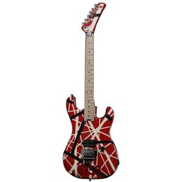 Striped Series 5150 Red Black White Stripe Transparent Red Guitar Electric guitar