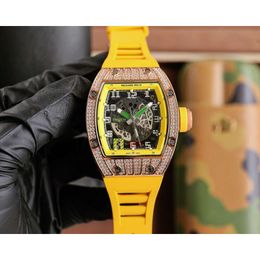 R i c h a r watchmen supeclone AAA automatic mechanical brand watches RM010 waterpoof wsitwatches Anti scatch sapphie mirror ice out relojes M8YB