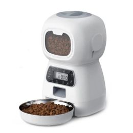 Feeding Automatic Pet Feeder 3.5L Smart Food Dispenser For Cats Dogs Timer Stainless Steel Bowl Auto Dog Cat Pet Feeding Pet Supplies