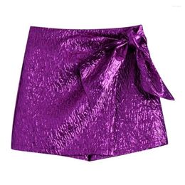 Women's Shorts Stylish Bowknot Decoration High Waist Ruffle Women Spring/fall Mini Skirt Style Short For Party