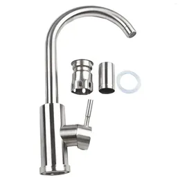 Kitchen Faucets Stainless Steel 360° Rotating Basin Faucet Cold Water Sink Mixer Tap Bathroom Tapware