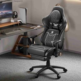 Other Furniture Big and Tall Gaming Chair with Footrest High Back Ergonomic Office Chair with Comfortable Headrest and Lumbar Support Q240128