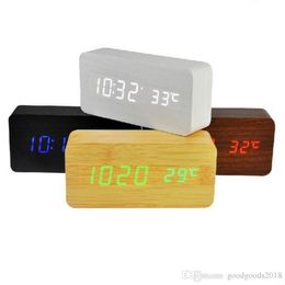 Upgrade fashion LED Alarm Clock despertador Temperature Sounds Control LED night lights display electronic Digital table clocks ST2776