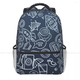Backpack Internet Mark Line Art Casual Knapsack For Men Women Pattern Texture Student Books School Laptop Bag Soft Rucksack