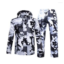 Raincoats Camouflage Raincoat Women/Men Suit Rain Coat Outdoor Hood Women's Motorcycle Fishing Camping Gear Men's