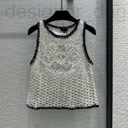 Women's Tanks & Camis designer Special Offer 2023 New Autumn Luxury Wear Nanyou Sexy Heart Machine Hollow Bead Knitted Tank Top PQ3K