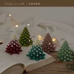 2PCS Candles Merry Christmas Simulation Tree Snowflake Candle Home Decoration Fragrance Happy Birthday Souvenir Festival Boy Girl Gift Crafts