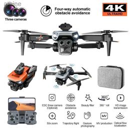Drones K6Max Drone 4K Profesional With ESC Three HD Camera Intelligent Obstacle Avoidance Dron RC Plane Quadcopter Drones Toys YQ240129