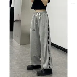 Women's Pants Deeptown Harajuku Style Oversized Sports Sweatpants Woman Casual Streetwear Korean Baggy Wide Leg Trousers Y2K Joggers