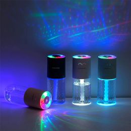 Purifiers Wireless Air Humidifier Mini USB Portable Rechargeable Humidifier Purifier Aroma Diffuser With Colorful Projection Lamp