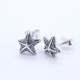Earrings Tropical Starfish Stud Earrings Elegant Jewellery Making 925 Original Sterling Silver Fashion Earring Studs Woman Gift