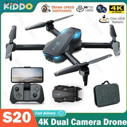 Drones S20 Drone 4K Camera RC Quadcopter 2.4G HD Aerial Photography Folding Drone Wifi FPV Remote Control Aircraft Foldable Drones Gift YQ240129