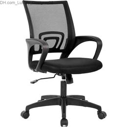 Other Furniture Home Office Chair Ergonomic Desk Chairs Mesh Computer with Lumbar Support Armrest Rolling Swivel Adjustable Black Q240129