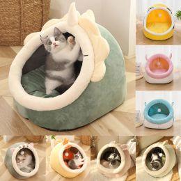 Carrier Cute Cat Bed Warm Pet Basket Cosy Kitten Lounger Cushion Cat House Tent Very Soft Small Dog Mat Bag For Washable Beds For Cats