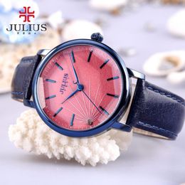 cwp 2021 JULIUS JA-888 Women's Stylish Spider-wed Textural Quartz Watch Female Fashion Casual Wristwatch Vintage Clock Gold D283O