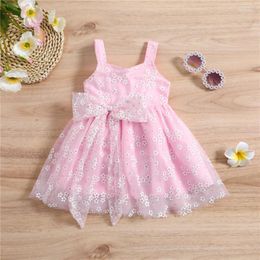Girl Dresses Toddler Kid Baby Girls Princess Dress Summer Casual Floral Sleeveless Bow Mesh For Beach Party Wear