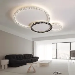 Chandeliers Modern Luxury Crystal Shade Circle Chandelier Lustre Ceiling Light Indoor Lighting Decor For Living Room Bedroom Master Lamp