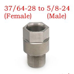 Fuel Philtre 37/64-28 Female To 5/8-24 Male Fuel Philtre Adapter Stainless Steel Thread Soent Trap Threads Changer Ss Screw Converter Dr Dhswu