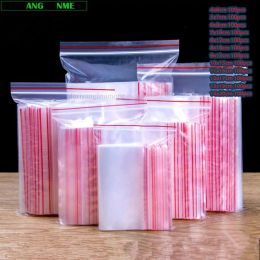 Bangle 100pcs High Clear Small Plastic Gifts Jewellery Ziplock Bag Reclosable Nail Powder Hardware Bracelets Beads Spice Trial Pouches