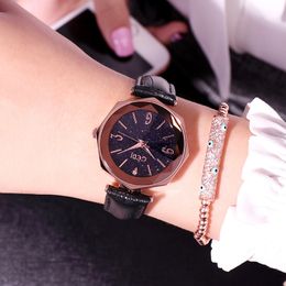 Womens watches high quality fashion casual simple trend polygon belt waterproof quartz watch montre de luxe gifts A12