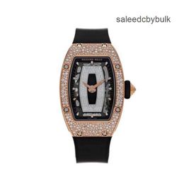 Automatic Winding Tourbillon Watches Richardmill Men's Luxury Wristwatch Richardmill Women's Rose Gold Agate Snow Diamond Set RM07-01 5EQ3