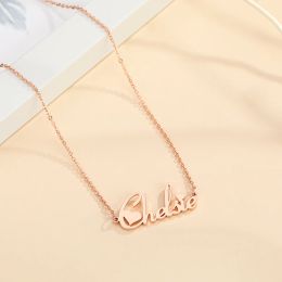 Necklaces DODOAI Custom Necklaces Personalised Logo Name Necklaces Jewellery Personality Letter Choker Necklaces with Name for Women Girls